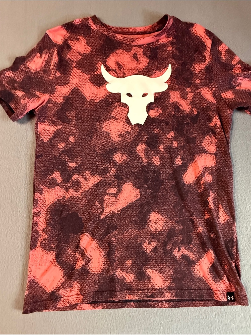 Under Armour Kids Burgundy & Pink Camo Graphic Tee